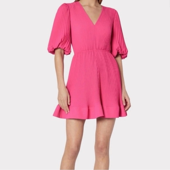 Milly Pink Pleated Dress Size 4 - Picture 3 of 9